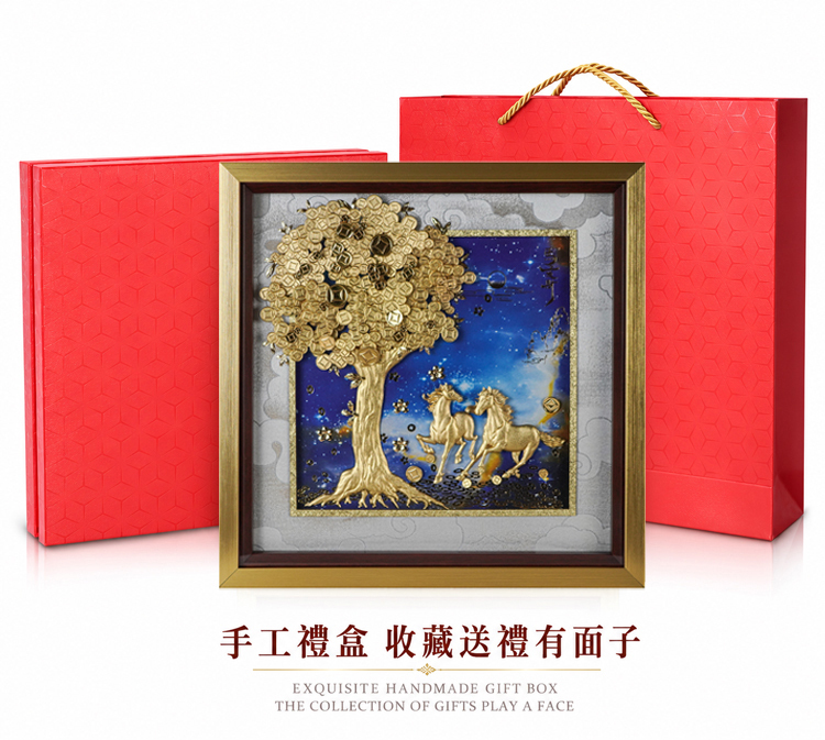 鹿港窯馬上發財 手工禮盒地圖 收藏送禮有面子