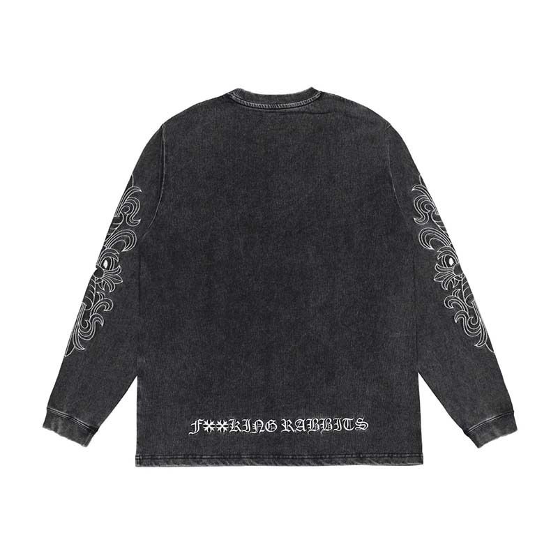 #FR2 Embroidery Carrot Rabbits Long Sleeve Tee 歌德 花臂 長袖 黑色 FRC4670-BK [台灣現貨]