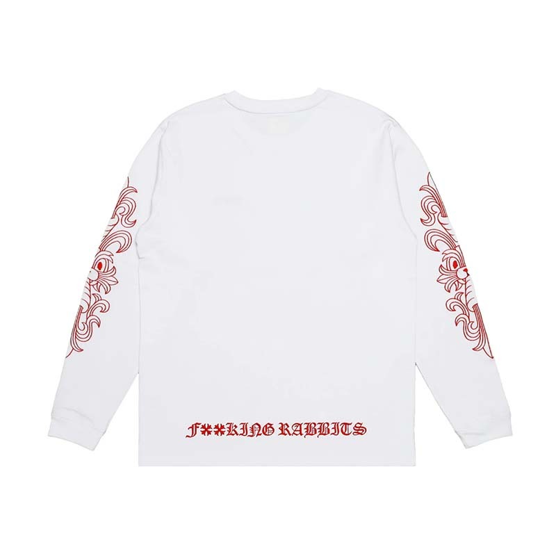 #FR2 Embroidery Carrot Rabbits Long Sleeve Tee 歌德 花臂 長袖 白色 FRC4670-WE [台灣現貨]