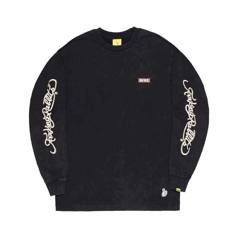 #FR2 Embroidery Carrot Rabbits Long Sleeve Tee 國際兔子日 長袖 黑色 FRC4915-BK [台灣現貨]