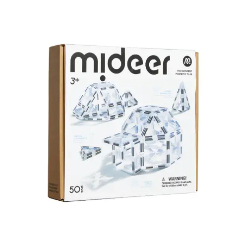 【樂森藥局】mideer 多彩透光磁力片-星鑽透明50片