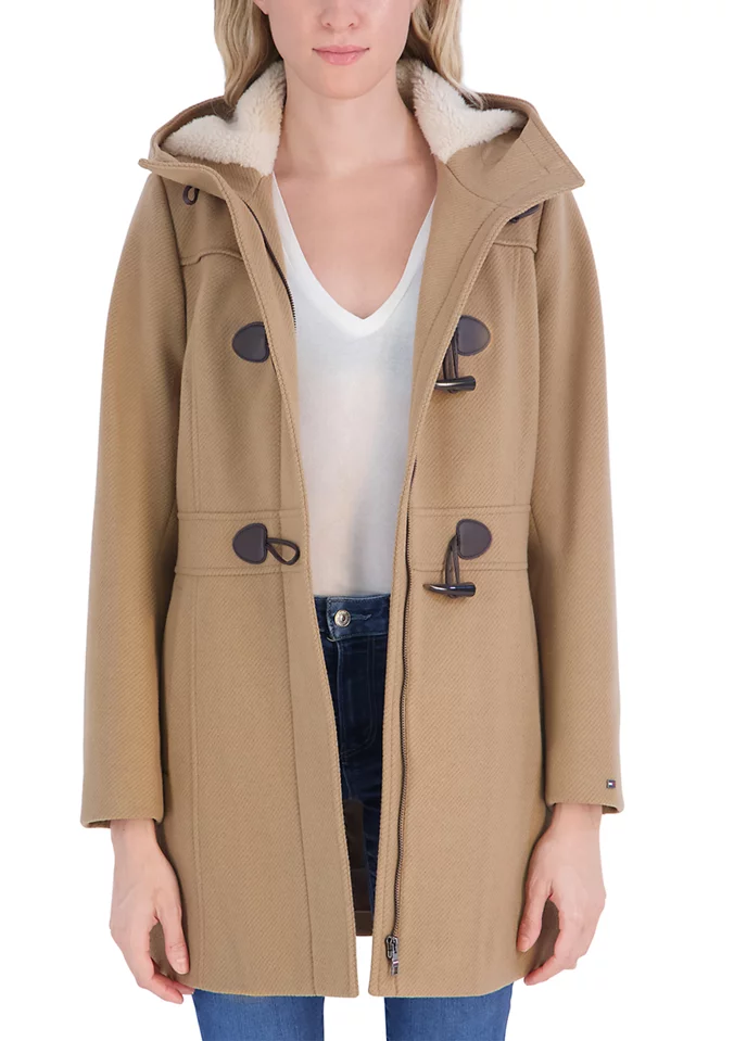 【預購】TOMMY HILFIGER N100811 Toggle 女裝仿毛絨連帽外套