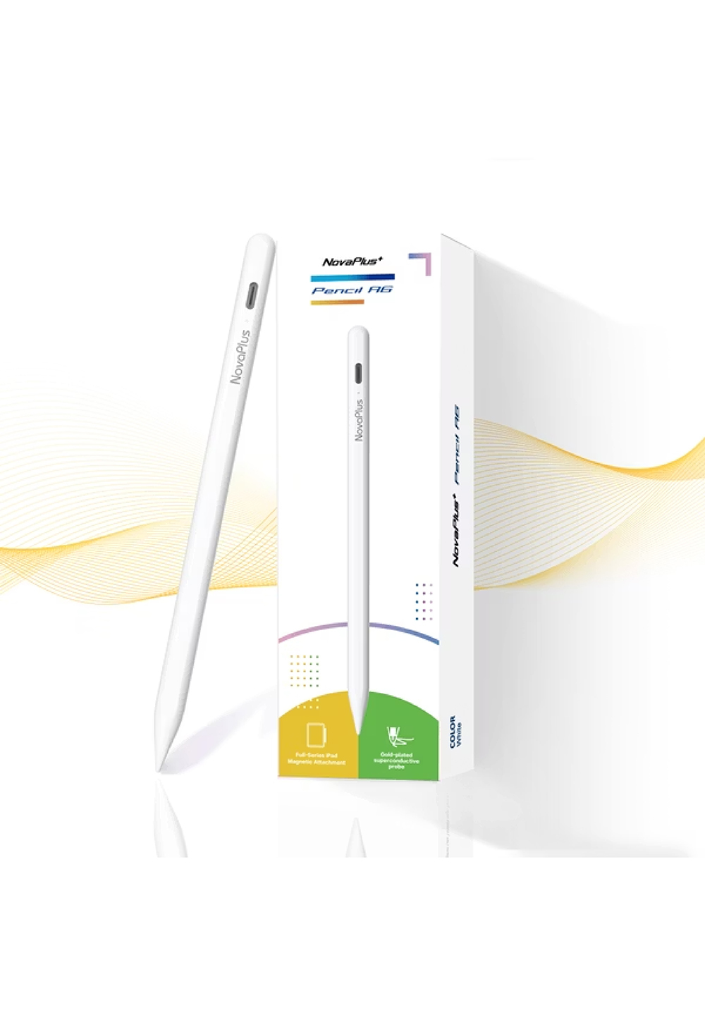 NovaPlus| iPad Pencil A6 平板繪圖手寫觸控iPad筆 (2025全磁吸款)
