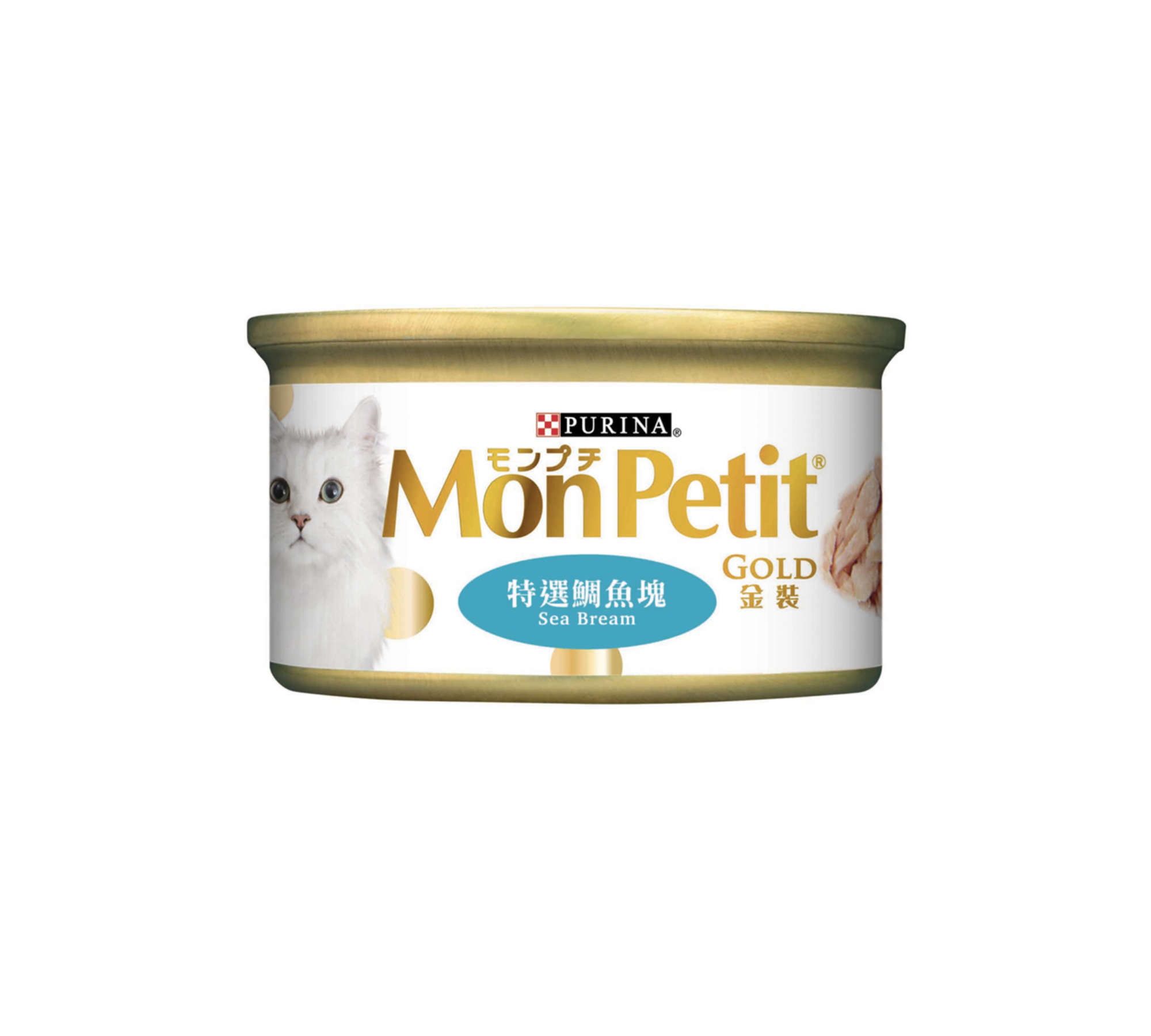 Purina Mon Petit -金裝肉凍系列全貓濕糧(特選鯛魚塊) 貓罐罐 85G (24罐)