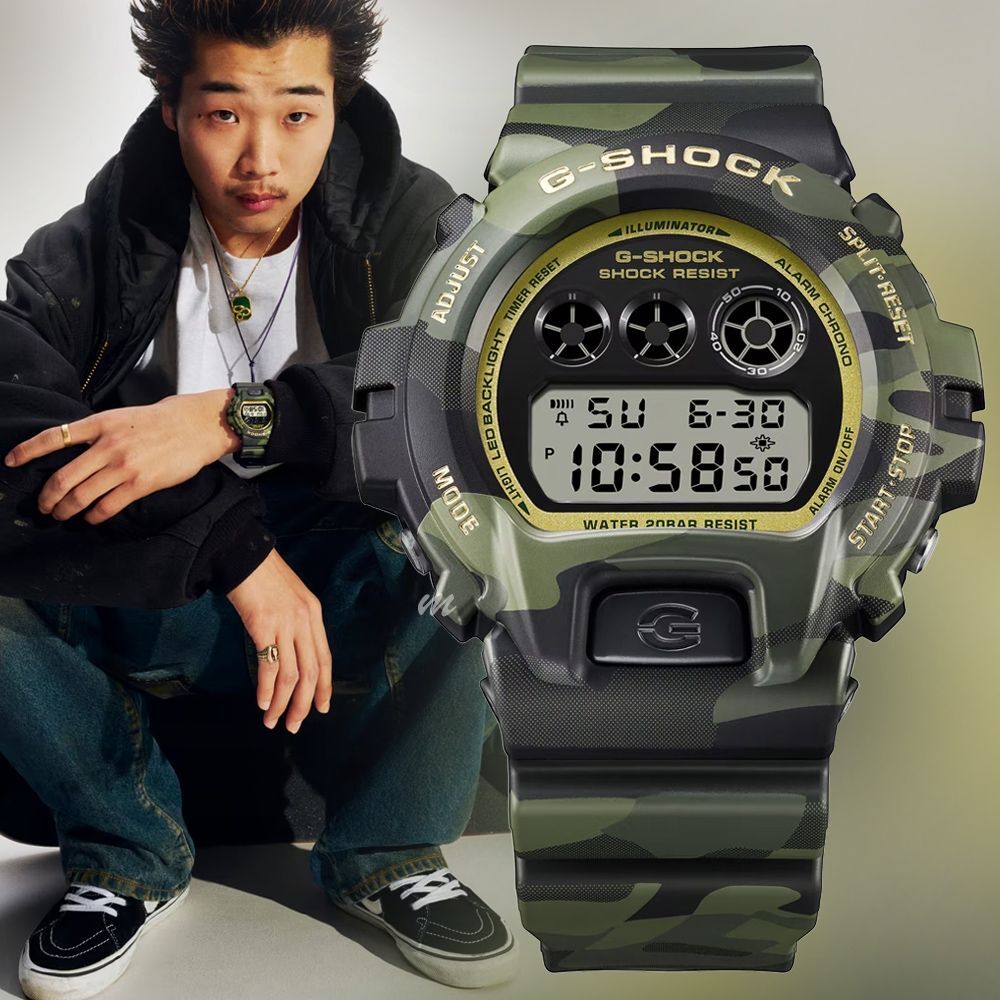 Casio G-Shock DW-6900CMG-3 綠色迷彩 手錶 (香港行貨)