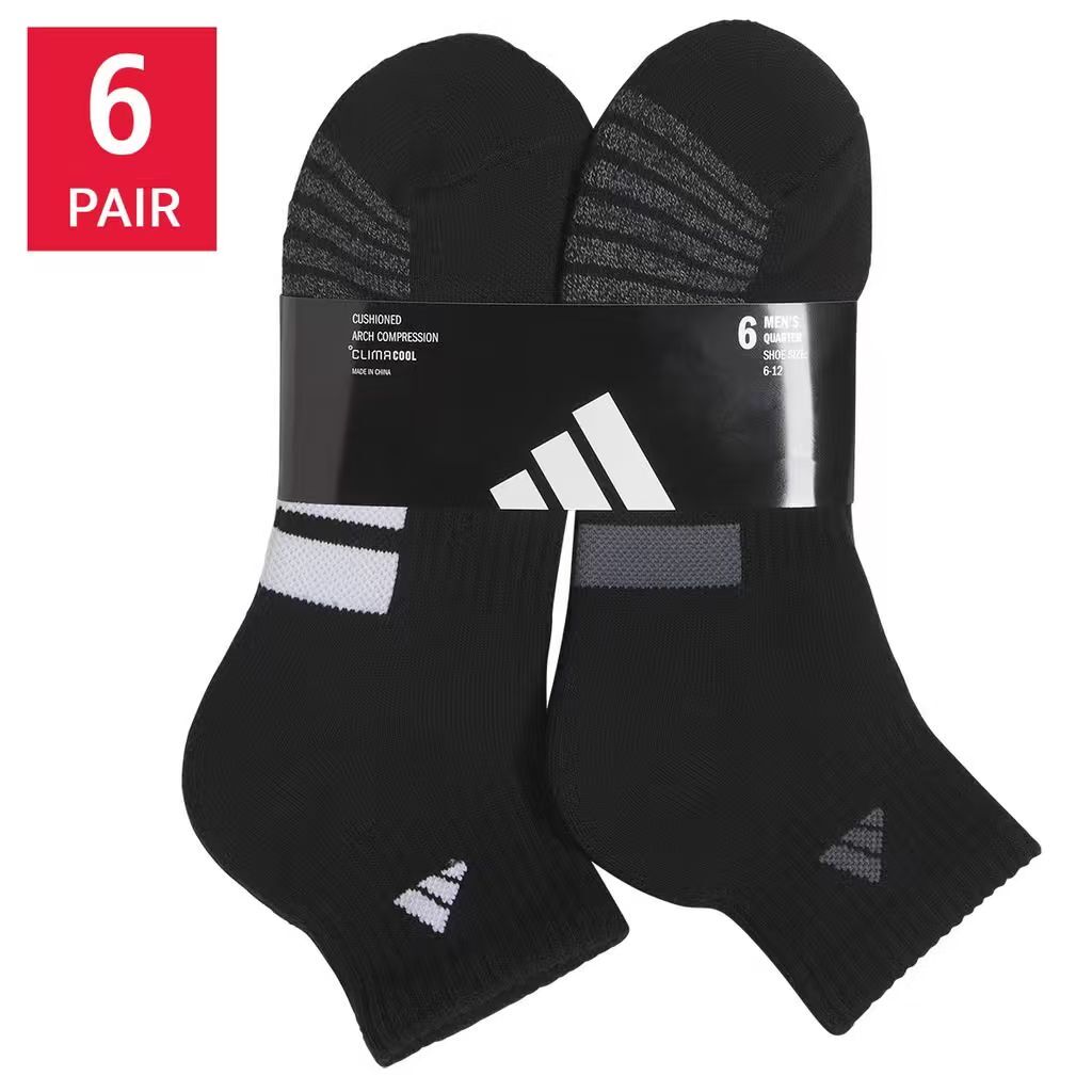 【預購】adidas N100815 男裝短筒襪 (6對裝)