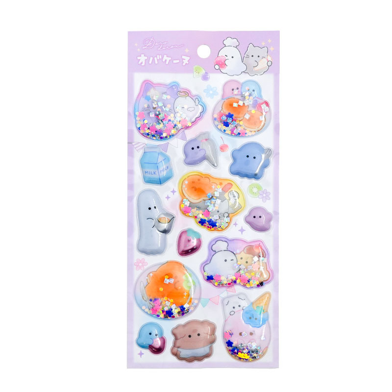 Obakenu Glitter Capsule Sticker (Purple)
