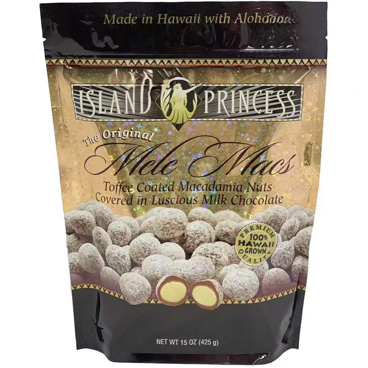 【預購】ISLAND PRINCESS N100817 Mele Mac 牛奶朱古力夏威夷果仁 (425g)