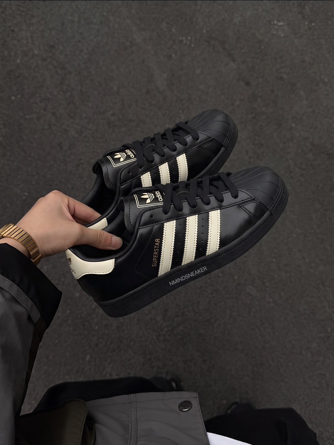 <黑魂貝殼頭🖤> Adidas SUPERSTAR II 亮面皮格貝殼鞋