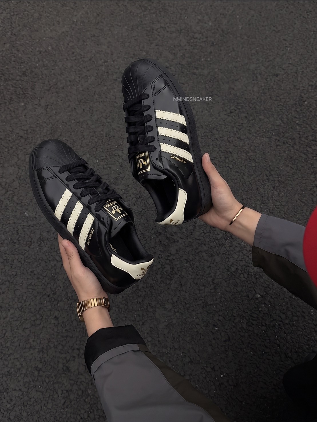 <黑魂貝殼頭🖤> Adidas SUPERSTAR II 亮面皮格貝殼鞋