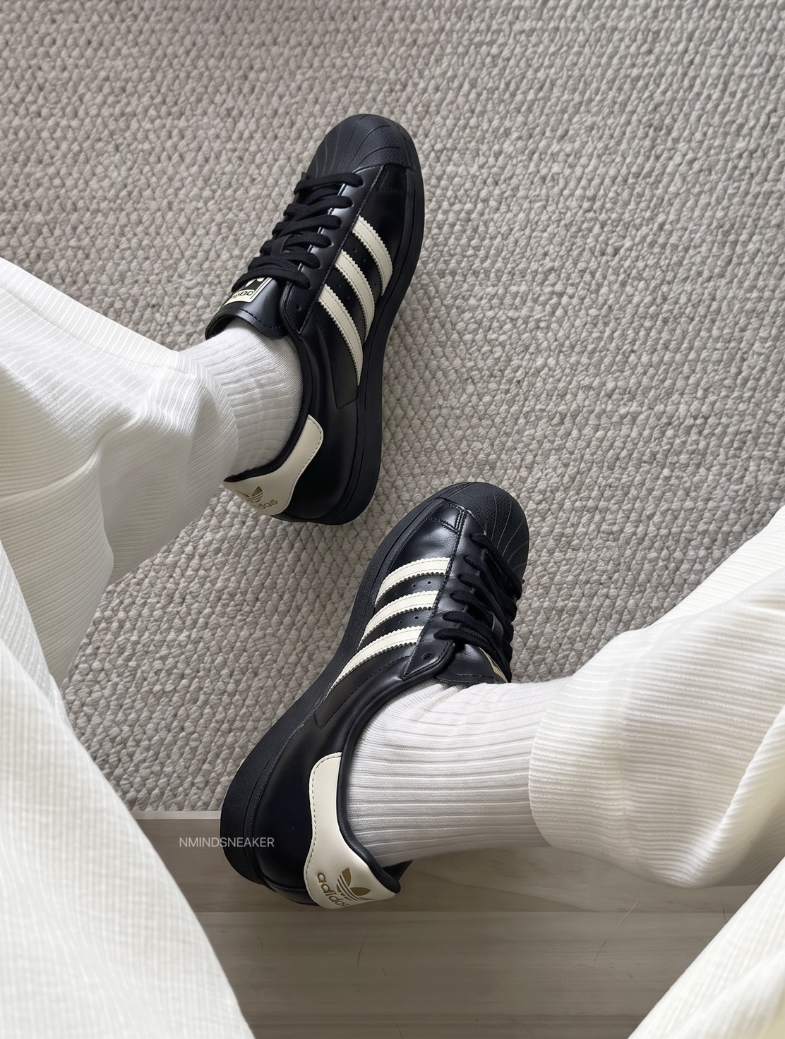 <黑魂貝殼頭🖤> Adidas SUPERSTAR II 亮面皮格貝殼鞋