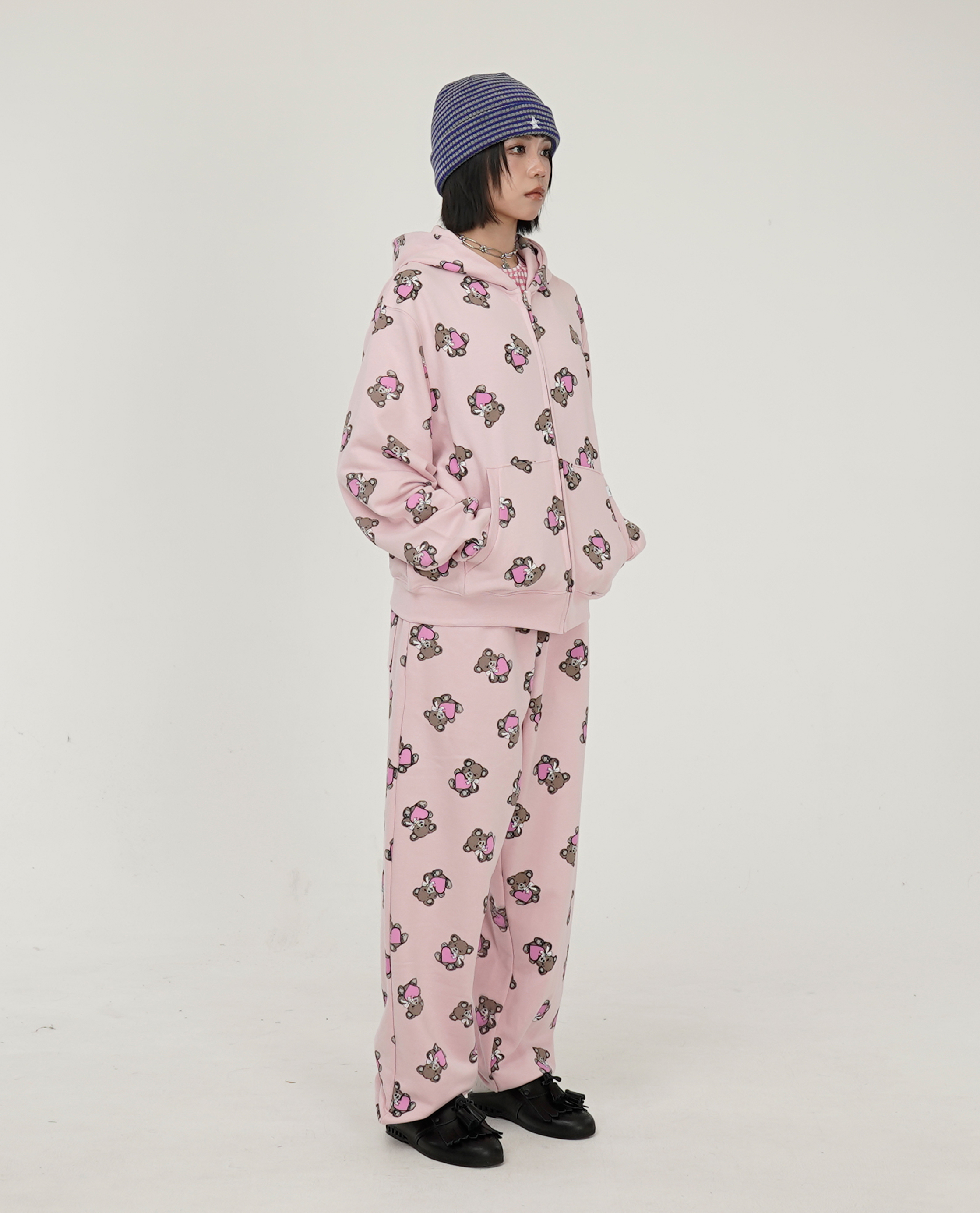 WEBHOUSE Twister Heart Bear Hoodie Zip-up - 26FW
