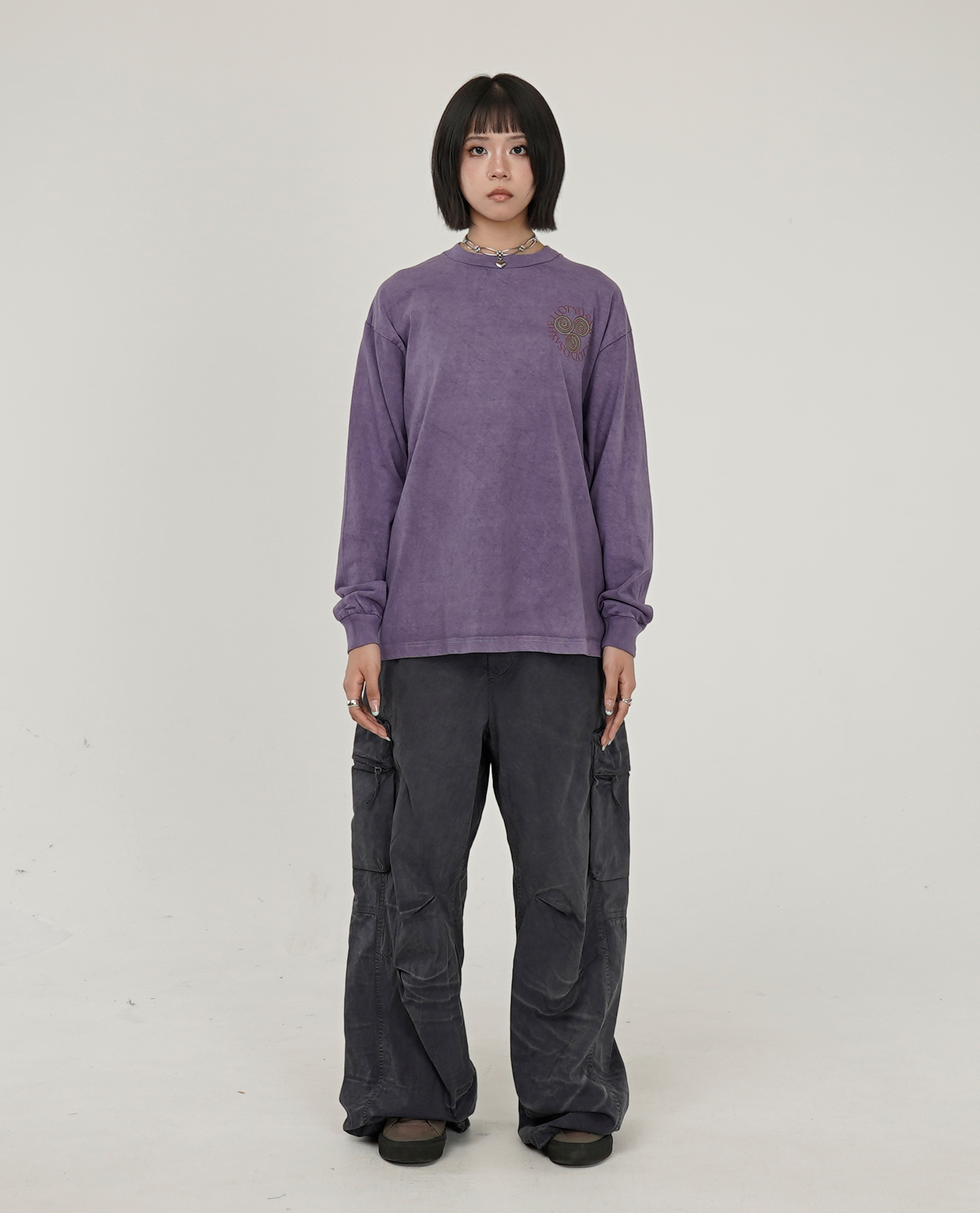 SAYHELLO Pigment Slap Logo L/S Tee - 26FW