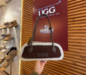 CA261007-G31-[澳洲直送]-澳洲Ozwear UGG SHEARLING TECKEL DUFFLE HANDLE BAG (OZB058)-Chocolate Natural