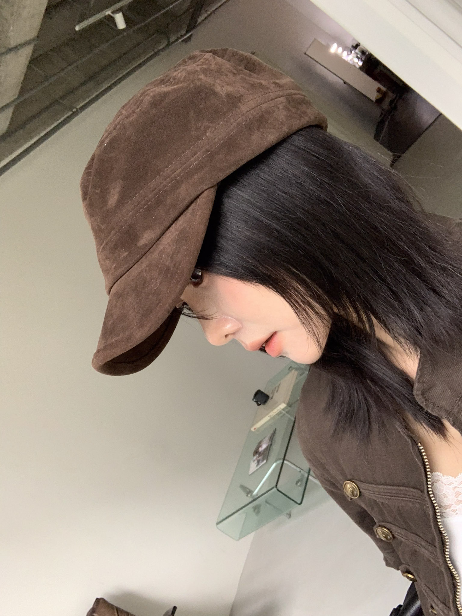 ISA_100% Vintage Vibe 復古麂皮平頂軍帽_61032