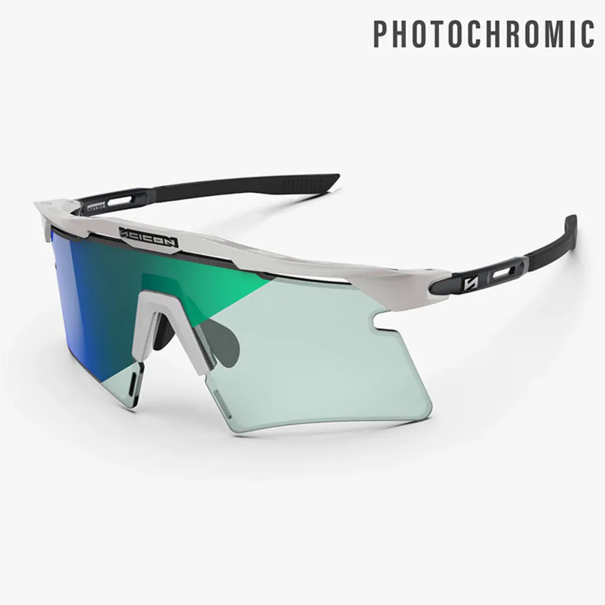 新款【SCICON】 AEROSHADE 2.0 TITANIUM 霧白框 / 鏡面綠變色片