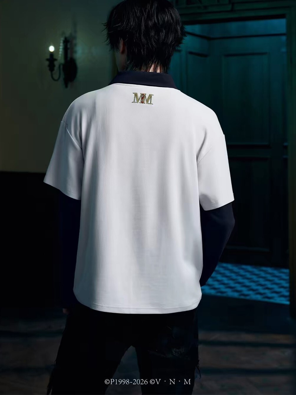 MEDM X Hunter × Hunter Collaboration Series Killua Color Block Polo Long-Sleeve T-Shirt
