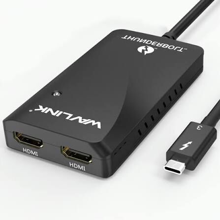 Wavlink WL-UTA01H 雷電 3 雙 HDMI 4K 影像轉接器