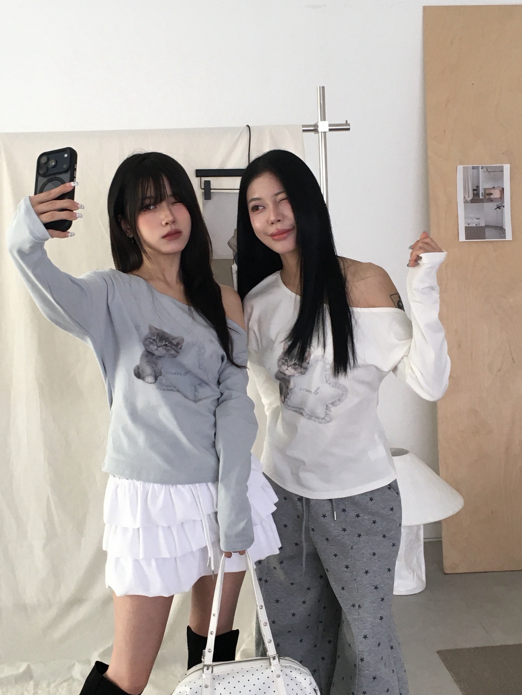 mmb小貓星星枕頭長tee