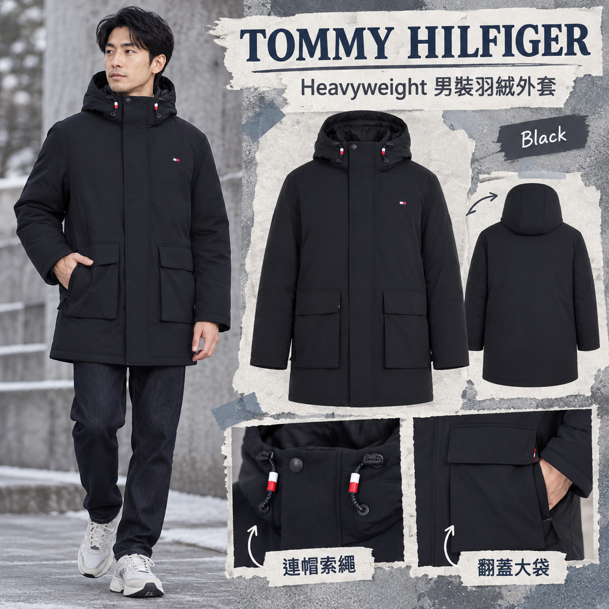【預購】TOMMY HILFIGER N100808 Heavyweight 男裝羽絨外套