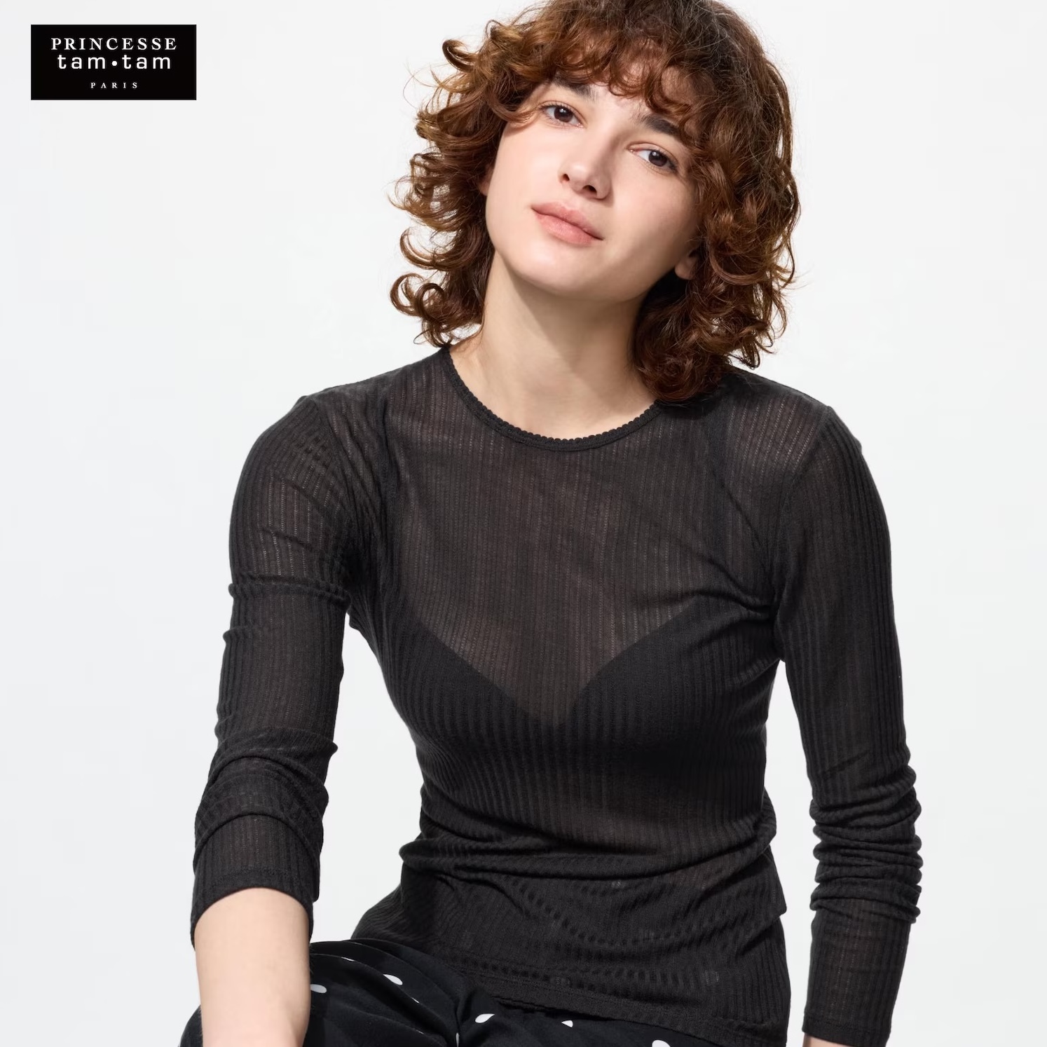 Uniqlo tam·tam 喀什米爾混紡鏤空發熱衣