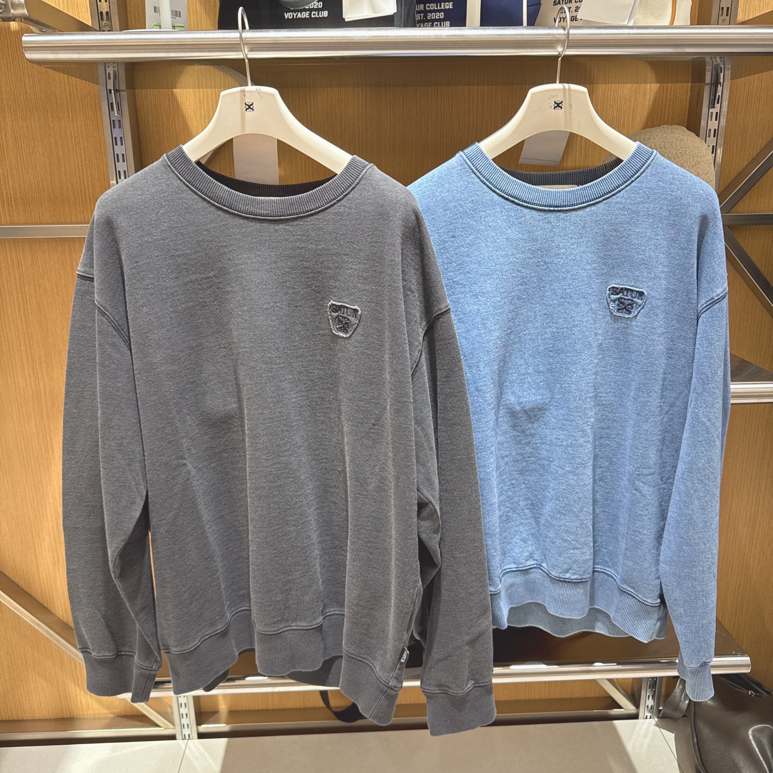 【21】SATUR W Denim Like Washed Sweatshirt - 2色選擇