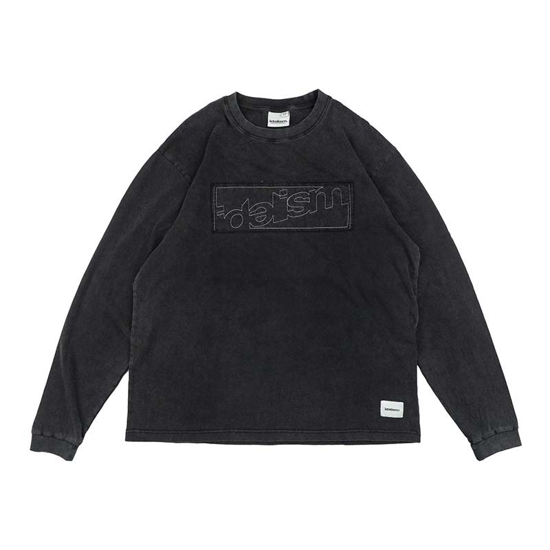 idealism Patch L-Tee 貼布電繡 水洗 長袖上衣 黑色 ID-60 [台灣現貨]