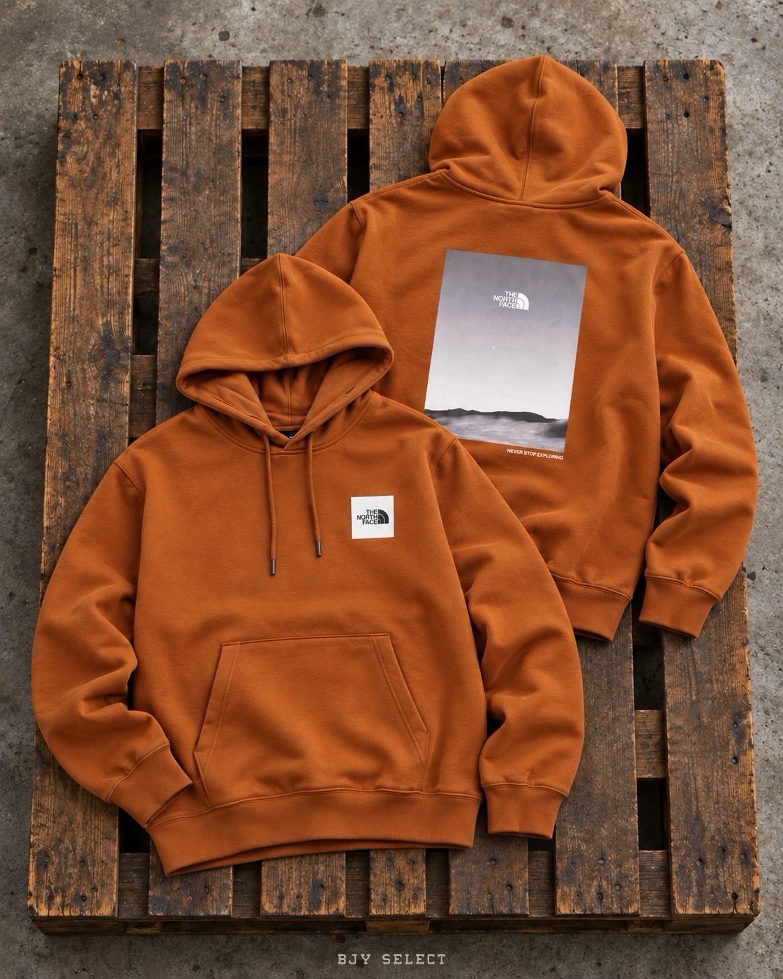 #預購 The North Face PHOTO PRINT HOODIE 帽踢 NF0A8F0QBOE 橘色