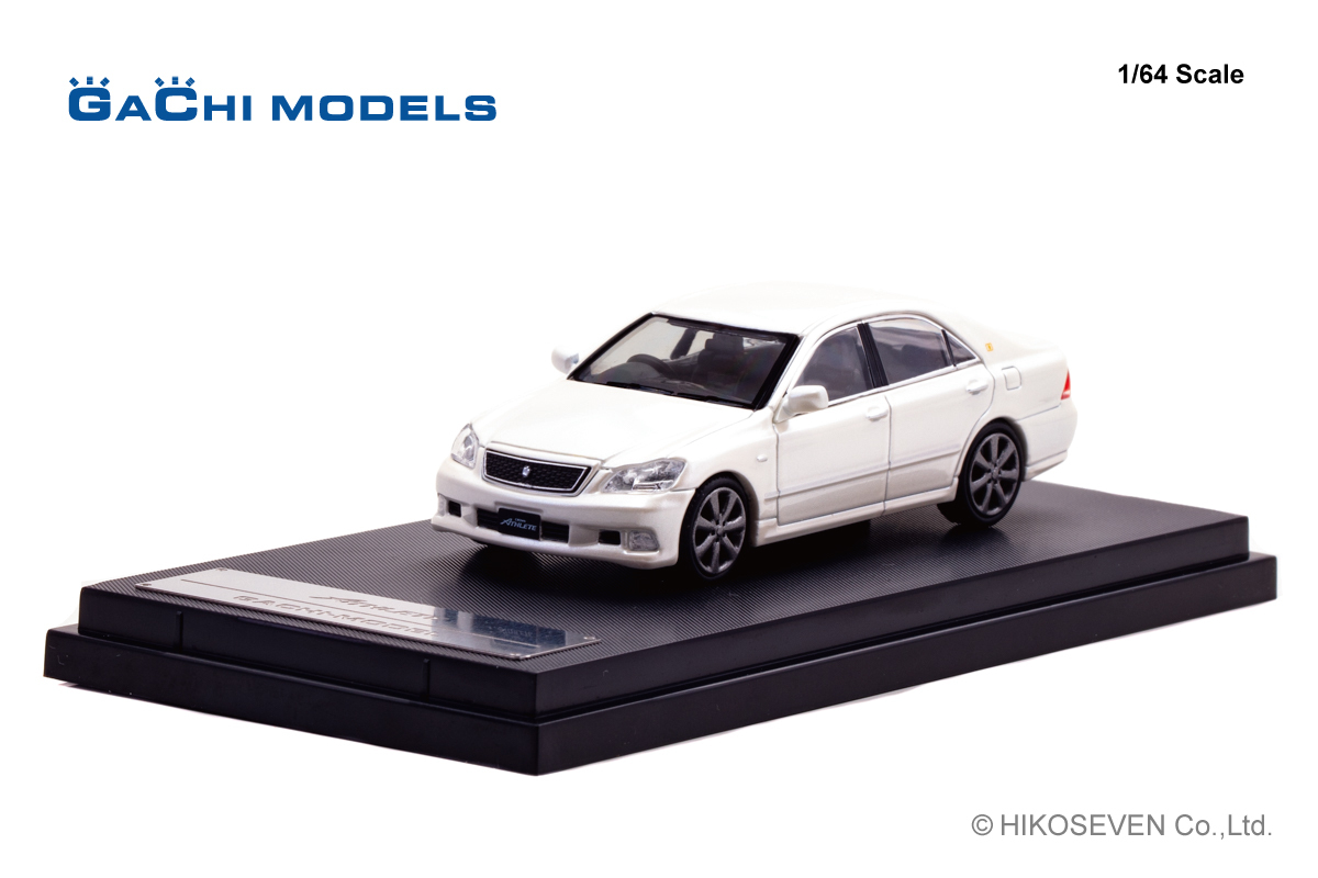 預訂:1/64 GACHI MODELS Toyota CROWN Athlete 2005 White Pearl Crystal Shine (GM64003WH)