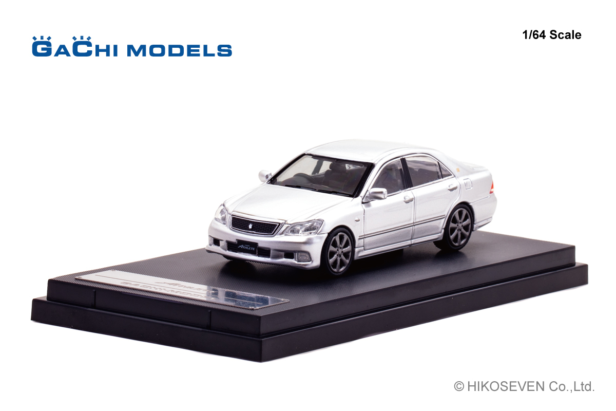 預訂:1/64 GACHI MODELS Toyota CROWN Athlete 2005 Silver (GM64003SL)