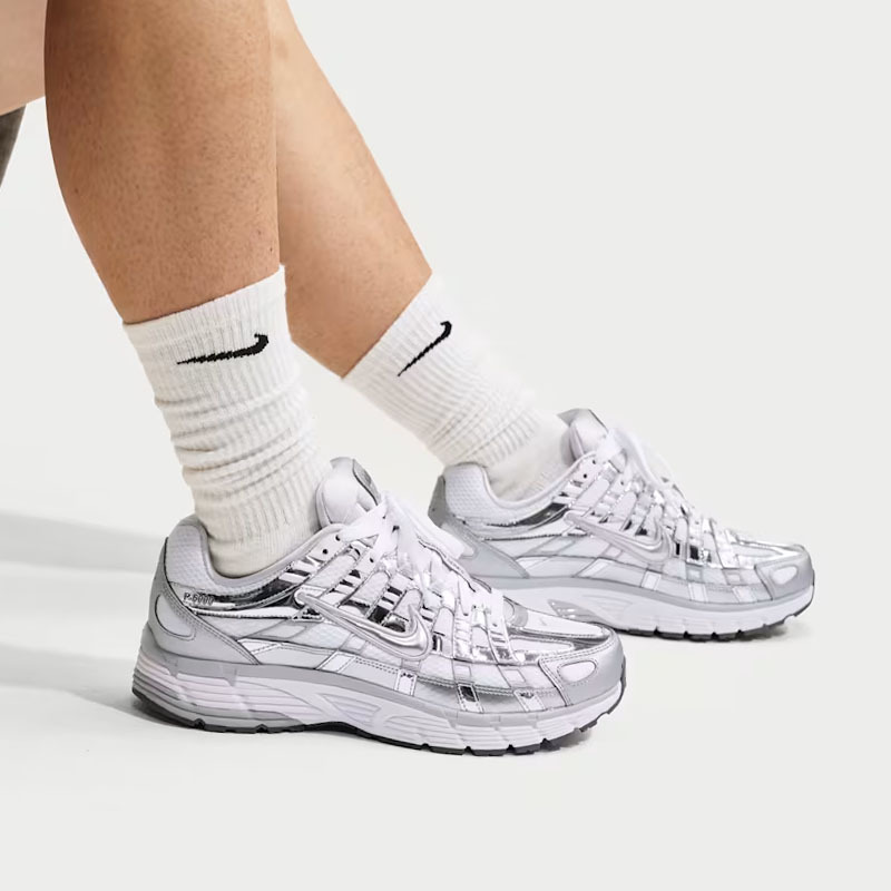 男女鞋 NIKE P-6000 'White Metallic Silver' 白銀 液態銀 老爹鞋 低筒 休閒鞋【CN0149-100】