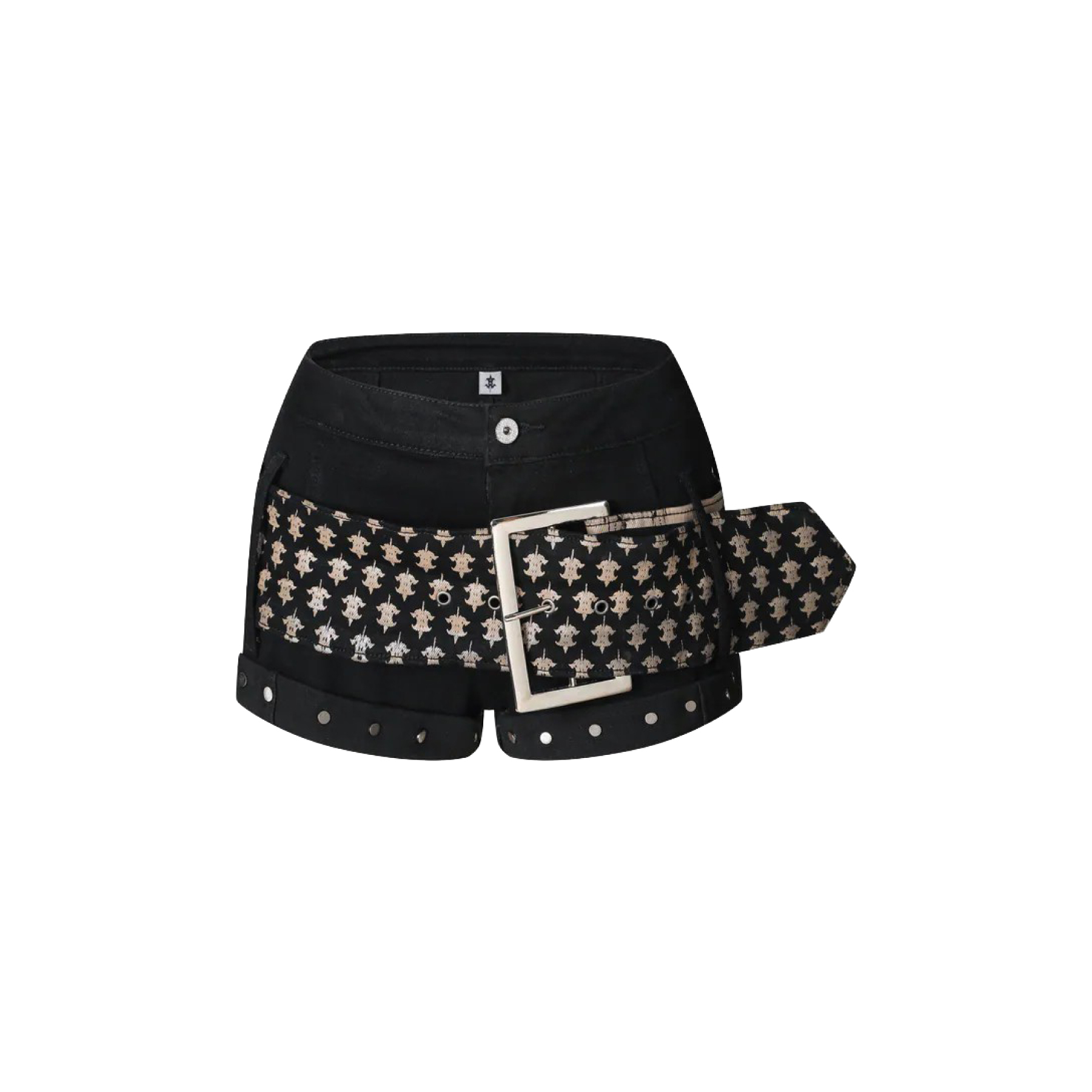 ATONE BELTED STUDDED SHORTS