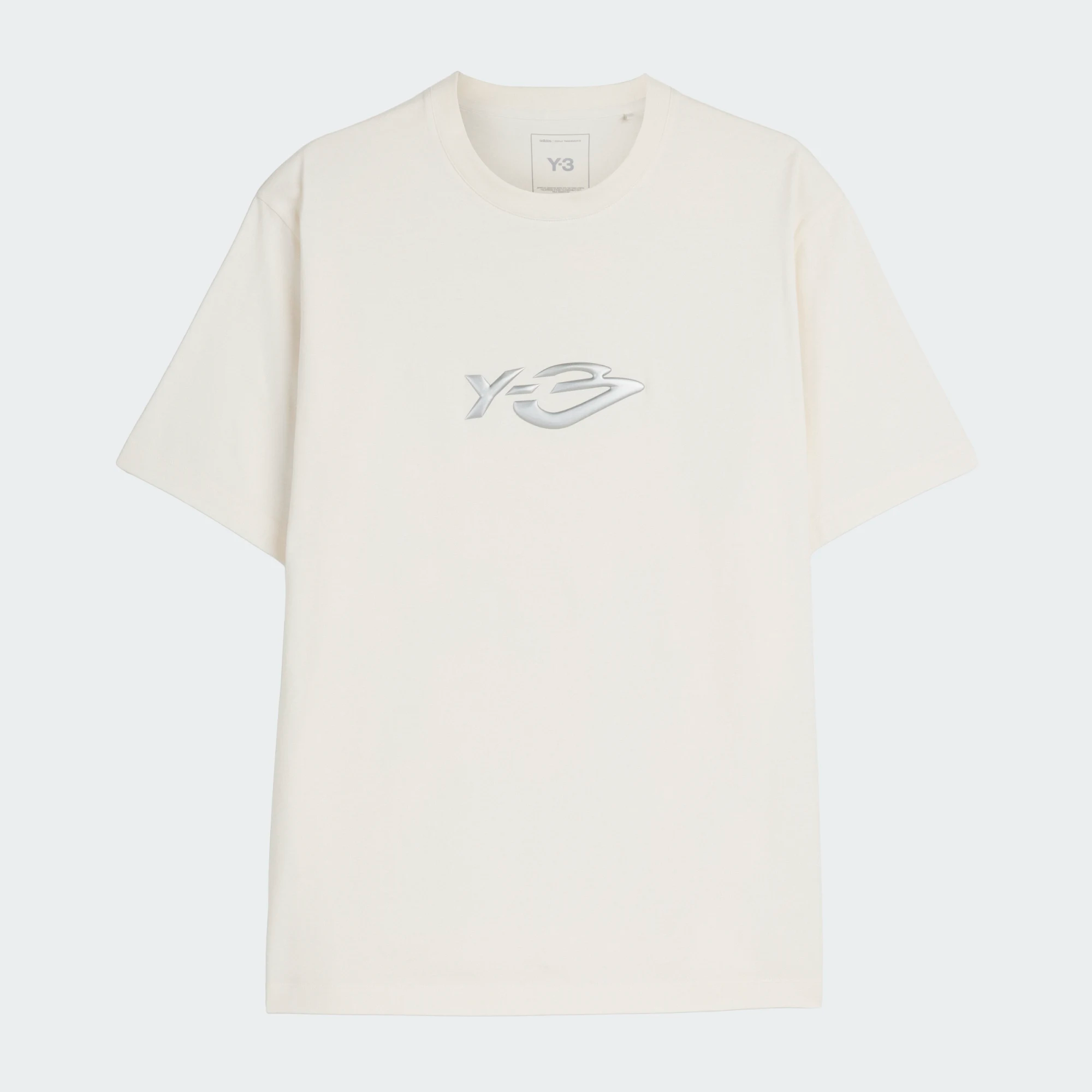 【 Y-3 LOGO LS TEE 流體LOGO短TEE - 粉筆白 】
