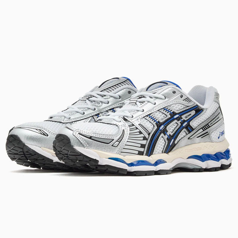 （門市現貨）亞瑟膠科技 ASICS GEL-KAYANO 12.1 'White' 白銀藍 金屬銀藍  休閒跑鞋【1203A759-107】