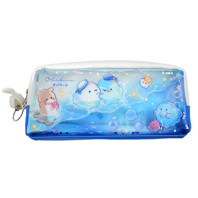 Obakenu Round Zipper Pen Case (Water Play)