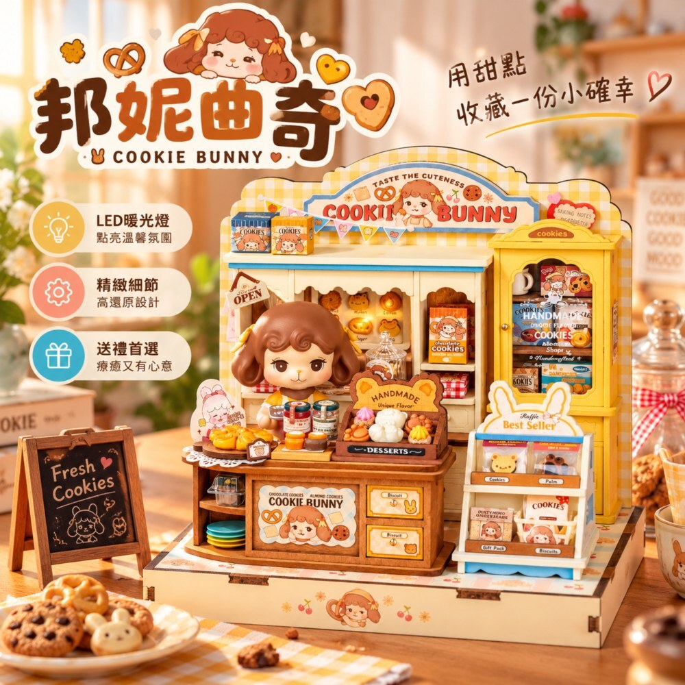 DIY袖珍小屋_【DG177】Rolife若來_邦尼曲奇