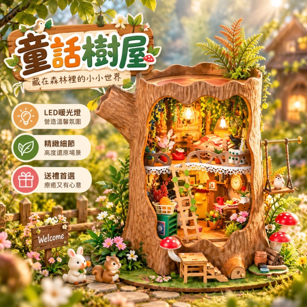 DIY袖珍小屋_【DG179】Rolife若來_童話樹屋