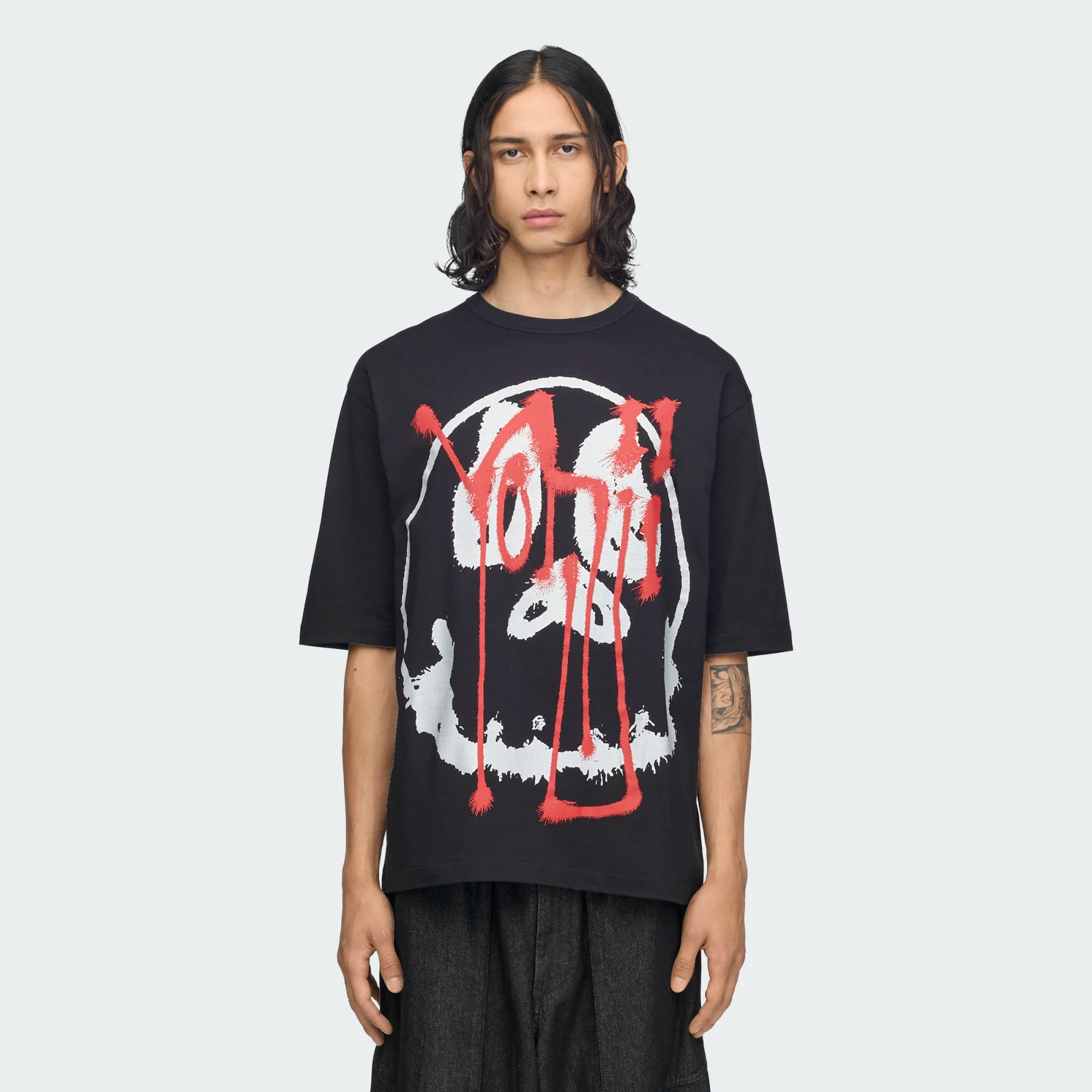 【 Y-3 SKULL GFX SS TEE 聯名短TEE - 黑 】