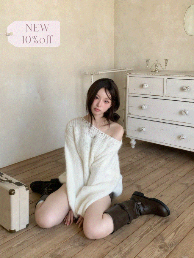 Fall in love 溫柔慵懶系蓬鬆毛海寬鬆毛衣