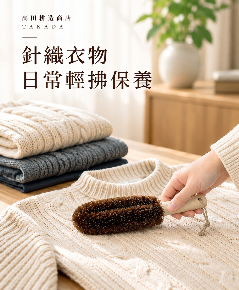 《高田耕造商店》日本製天然棕櫚衣物除塵刷