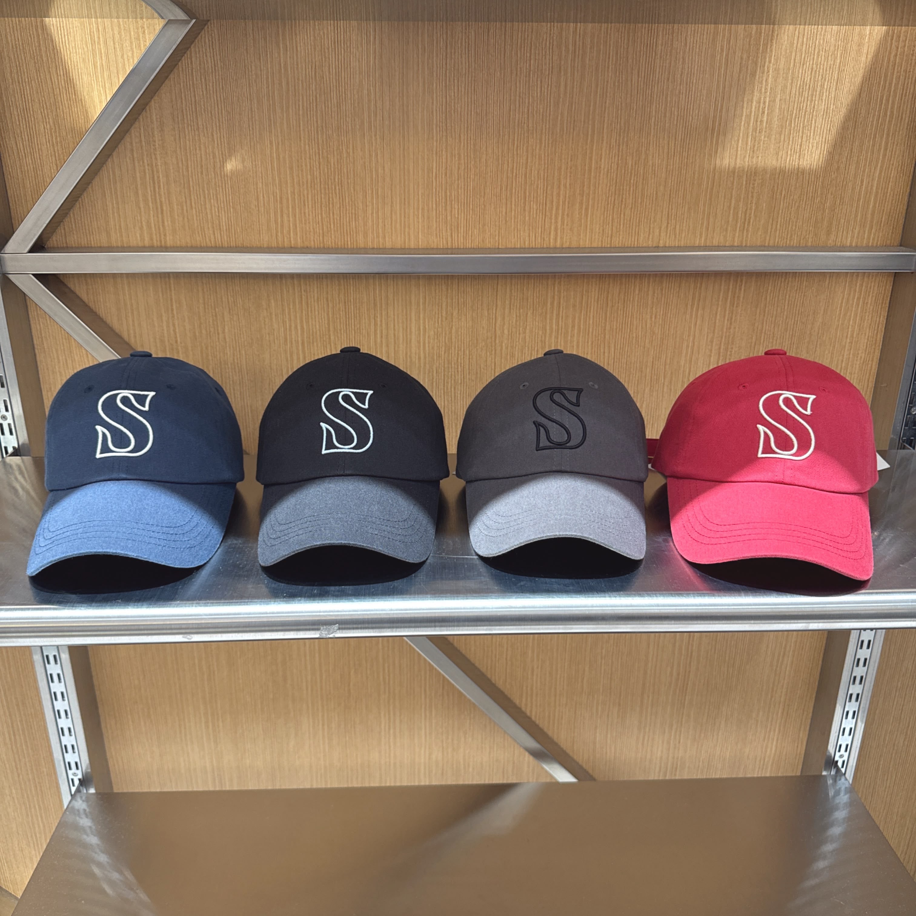 【31】SATUR S Logo Vintage Casual Ball Cap - 4色選擇