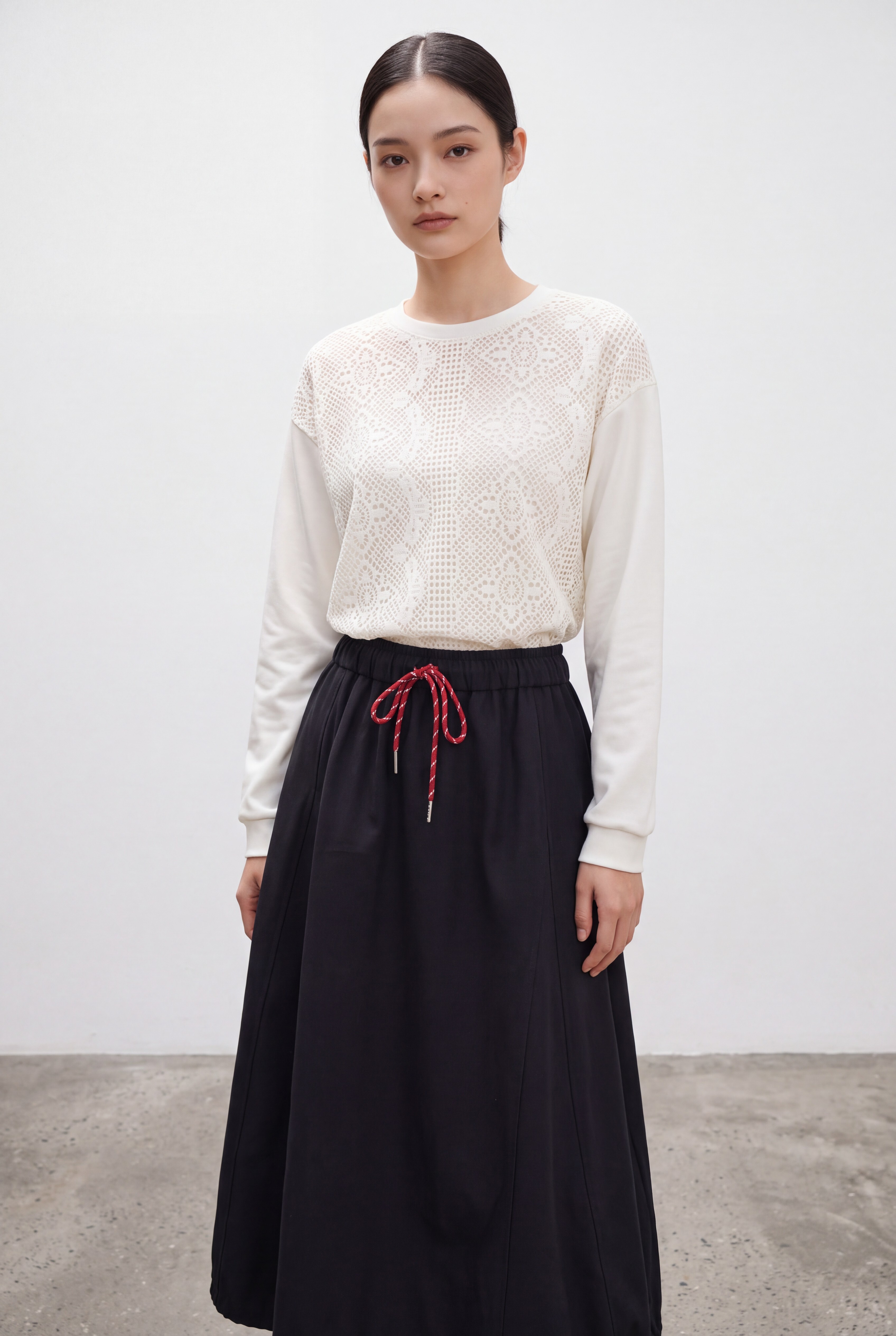Drawstring Elastic Waist Casual Skirt SK0307