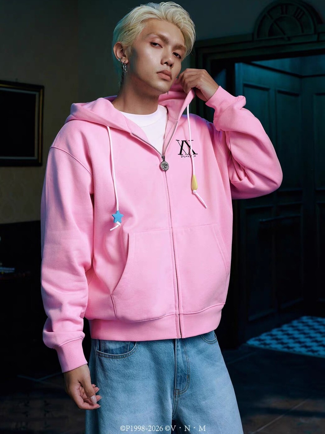 MEDM X Hunter × Hunter Collaboration Series: Character Icon Embroidered Applique Zipper Hooded Jacket