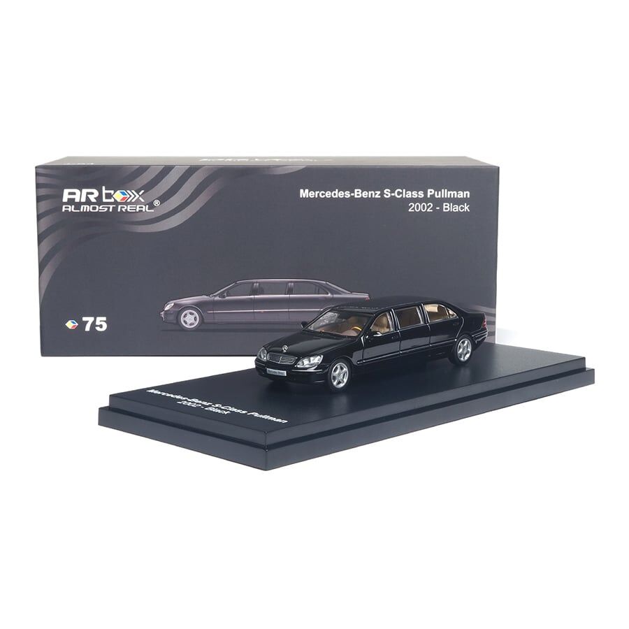 預訂:1/64 Almost Real #75 Mercedes-Benz S-Class Pullman 2002 Black (620411001 )