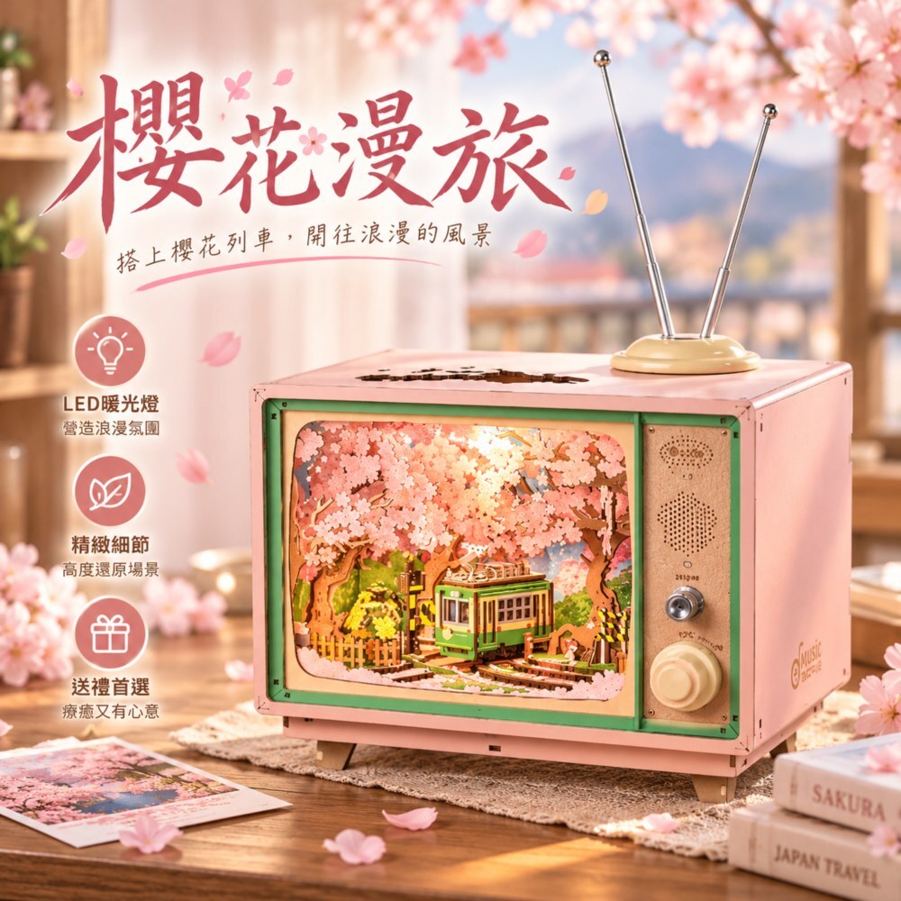 DIY袖珍小屋_【AMT02】Rolife若來_ 櫻花漫旅