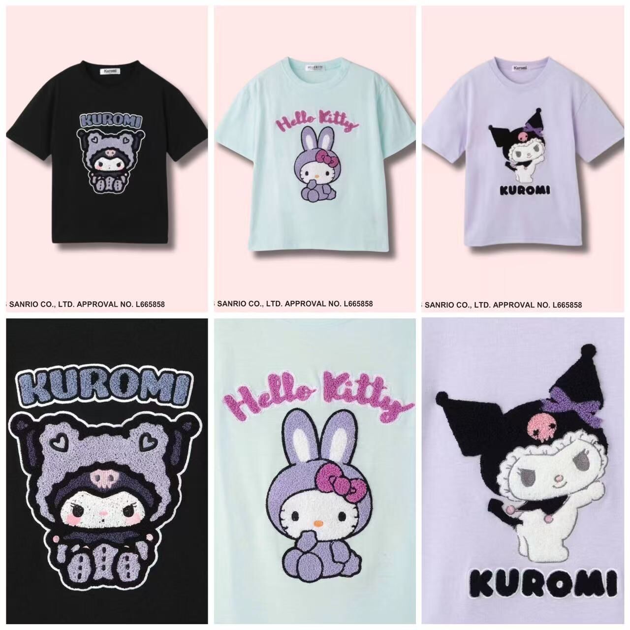 【預購】JM100815 Sanrio 精緻相良刺繡兒童/青少年短袖 T 恤