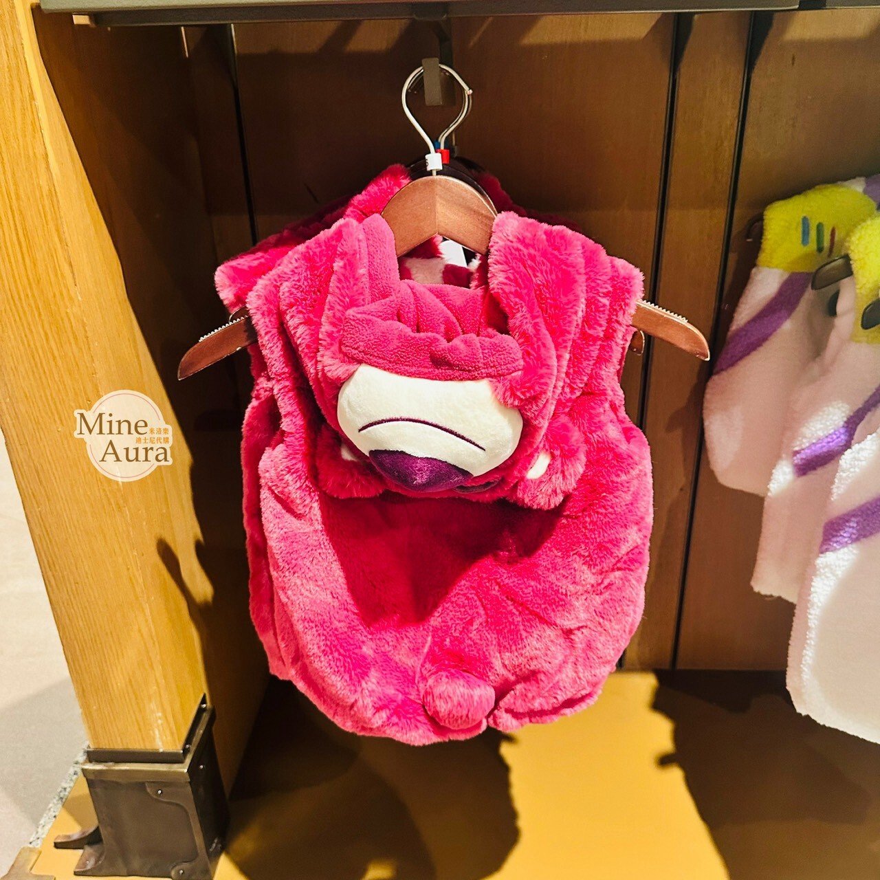 熊抱哥 Lotso 圖案 兒童 立體造型 連帽 保暖 馬甲 背心 玩具總動員 Toy Story -上海迪士尼樂園