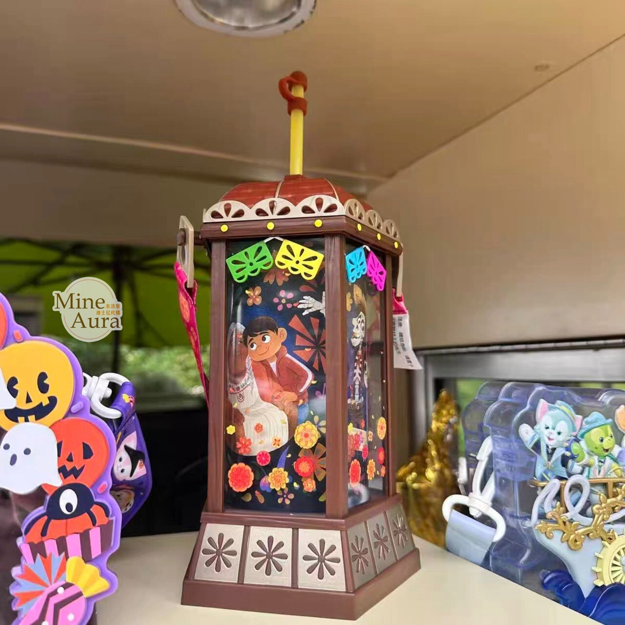 2026 萬聖節 限定 可可夜總會 Coco 造型 吸管 水杯 飲料杯 -上海迪士尼樂園