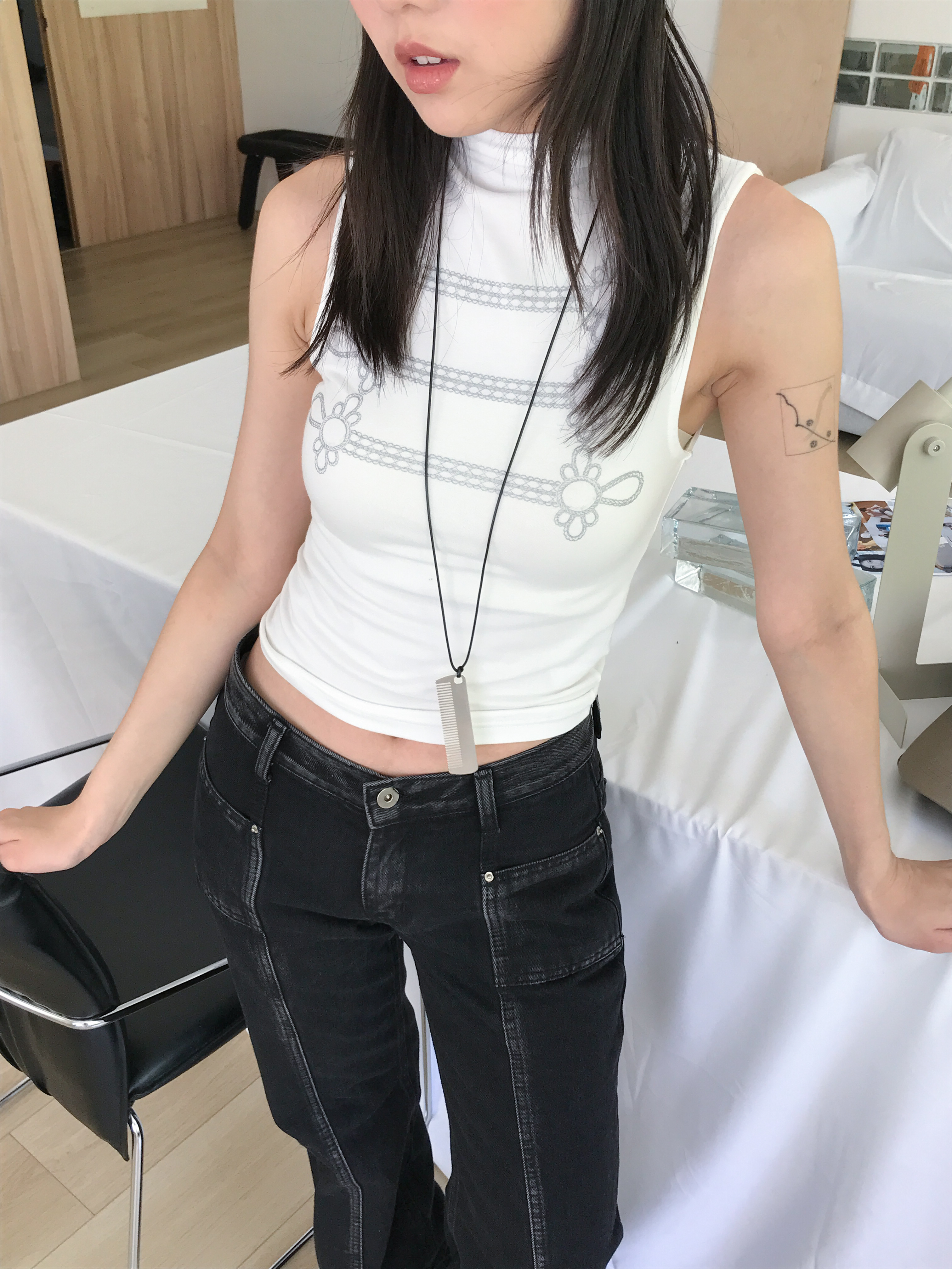 silver napoleon sleeveless #背心
