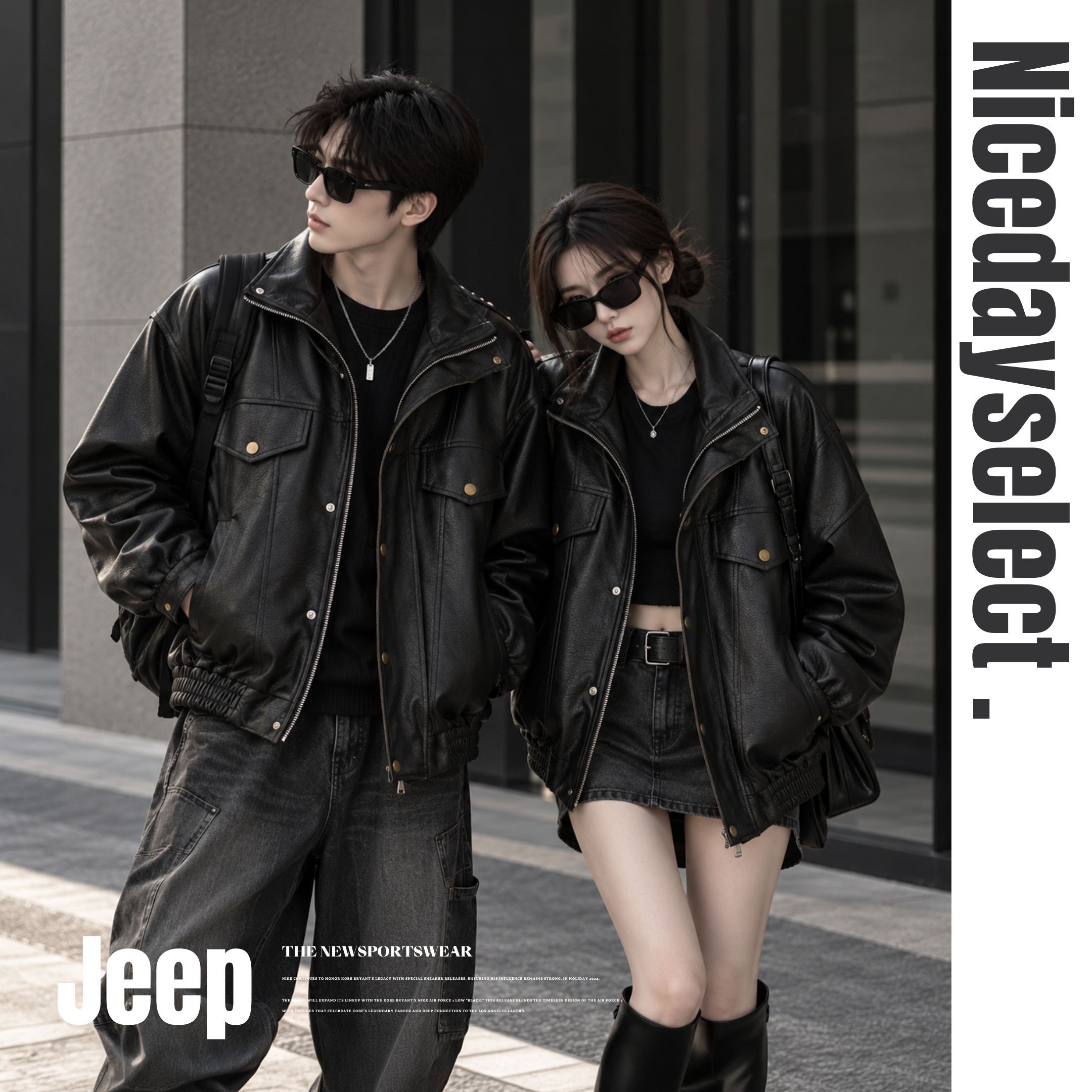 NICEDAY 服飾 代購 Jeep 秋冬 外套 風衣 美拉德 復古 皮衣 棕色 摩卡 卡其 防寒 P76AMWL017
